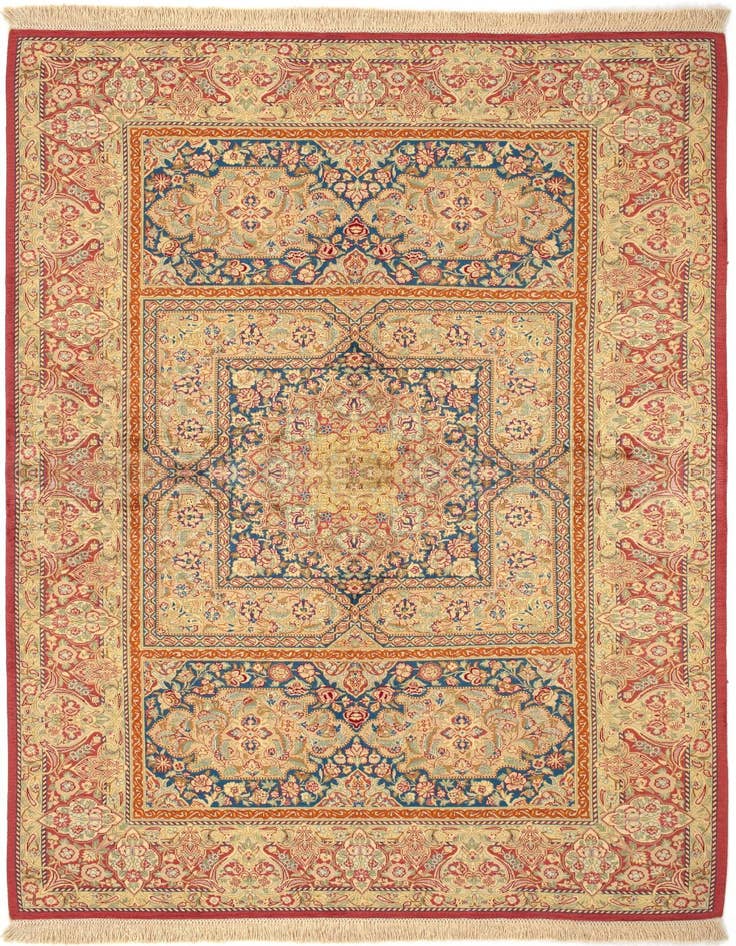 Detail image of 3' 5 x 5' 2 Ghom Silk Rug
