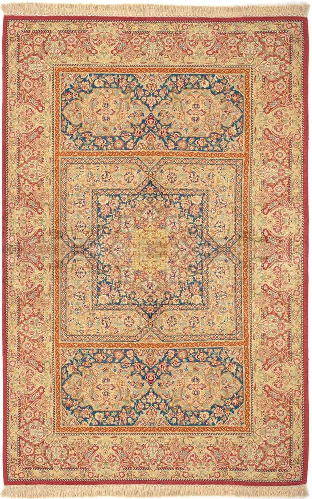 3' 5 x 5' 2 Ghom Silk Rug