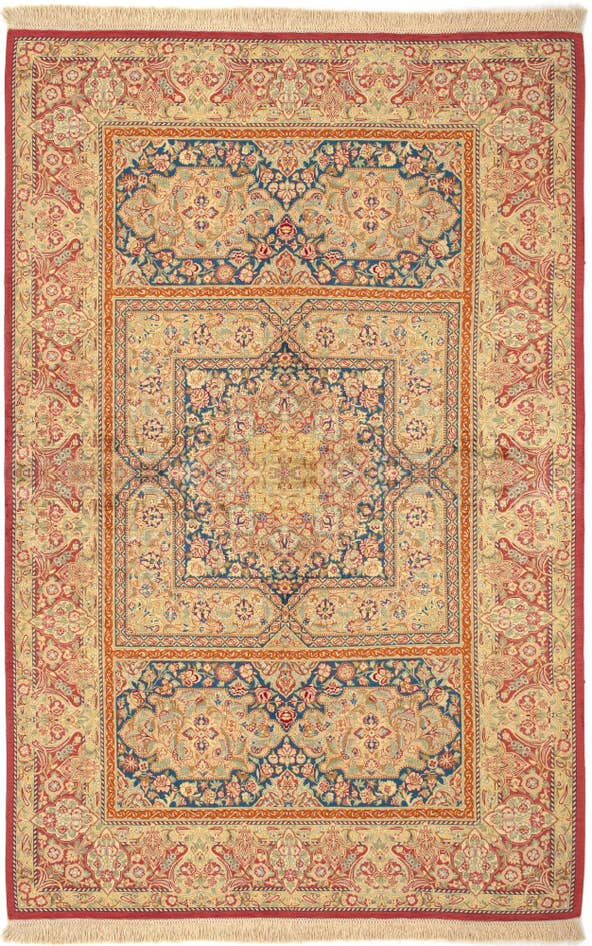 Detail image of 3' 5 x 5' 2 Ghom Silk Rug