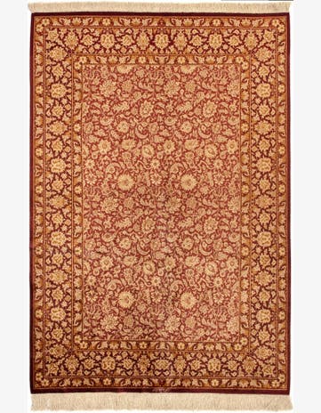 4' 4 x 6' 7 Ghom Silk Rug