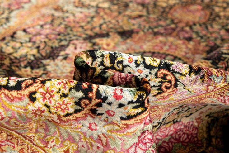 Detail image of 2' 7 x 3' 10 Ghom Silk Rug