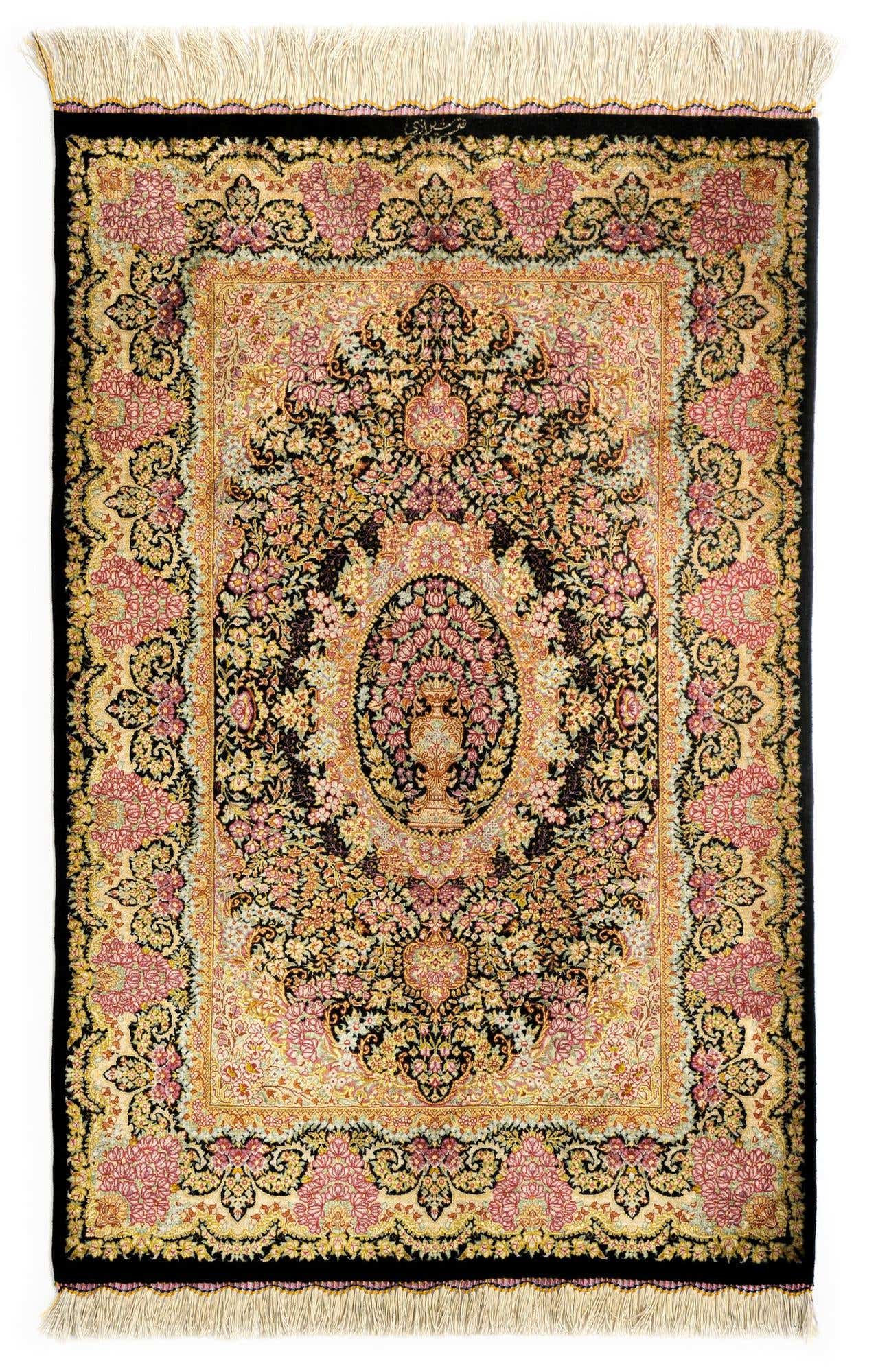 2' 7 x 3' 10 Ghom Silk Rug