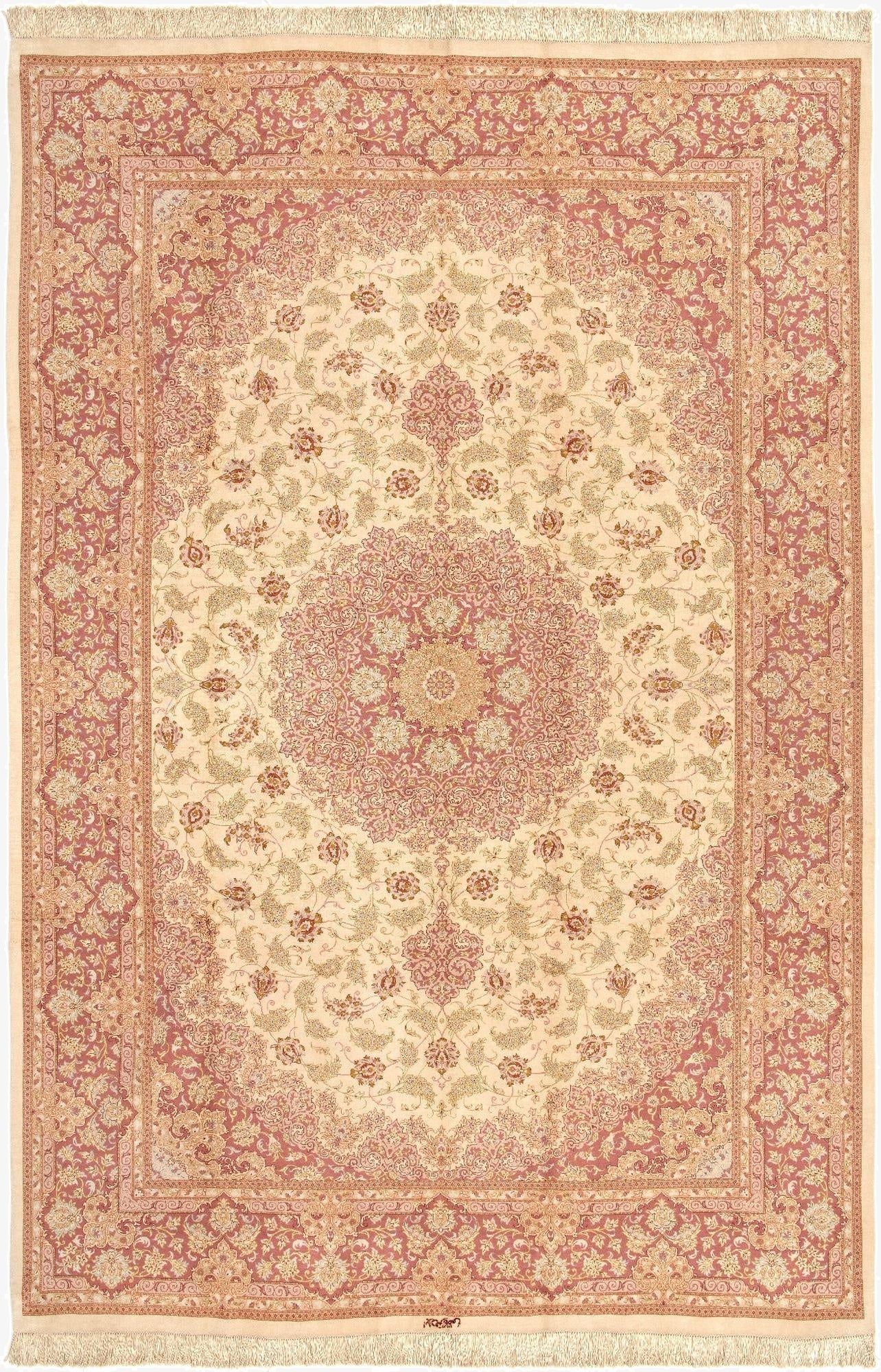 6' 10 x 10' 1 Ghom Silk Rug
