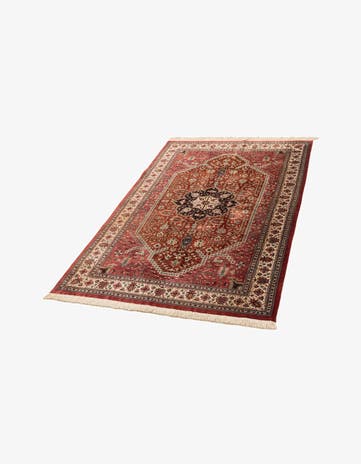 4' 3 x 6' 9 Ghom Silk Rug