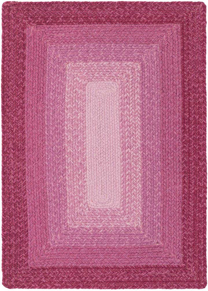 2' x 3' 1 Handmade Hand Braided Wool Rug