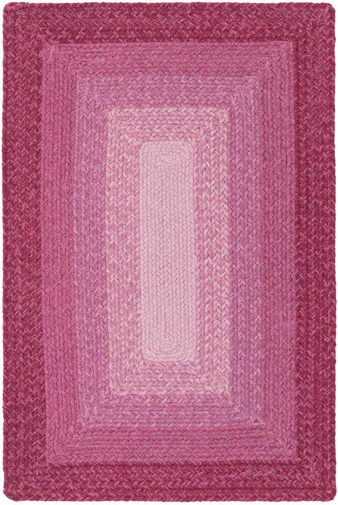 2' x 3' 1 Handmade Hand Braided Wool Rug