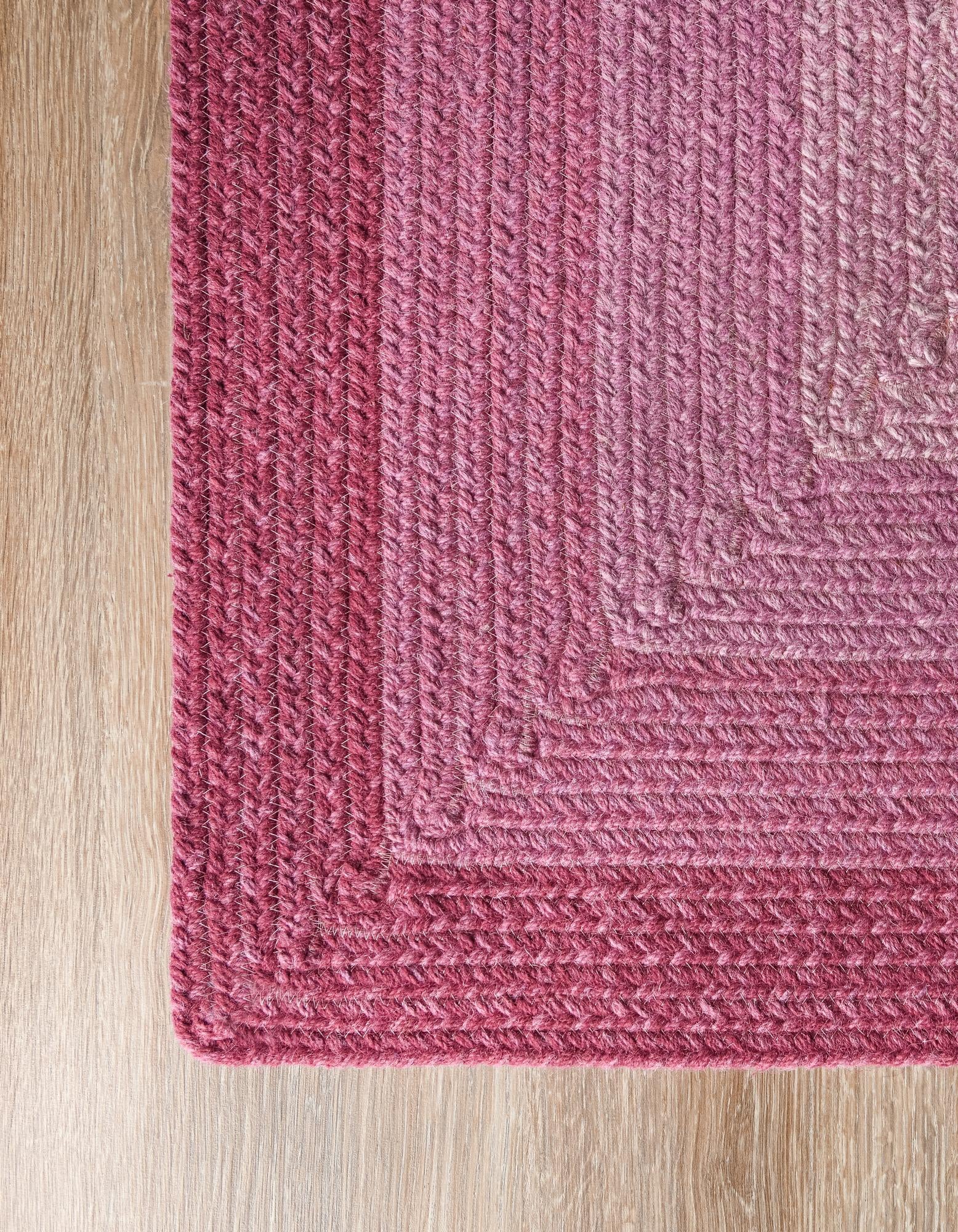 4' 1 x 6' 1 Handmade Hand Braided Wool Rug