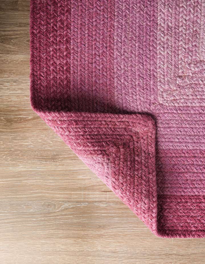4' 1 x 6' 1 Handmade Hand Braided Wool Rug
