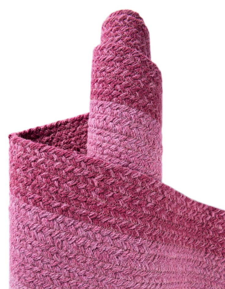 Detail image of 5' 1 x 8'  Hand Hand Braided Wool Rug