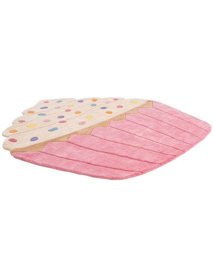 Detail image of 5' 4 x 6' 1 Happy Rugs Cupcake Wool