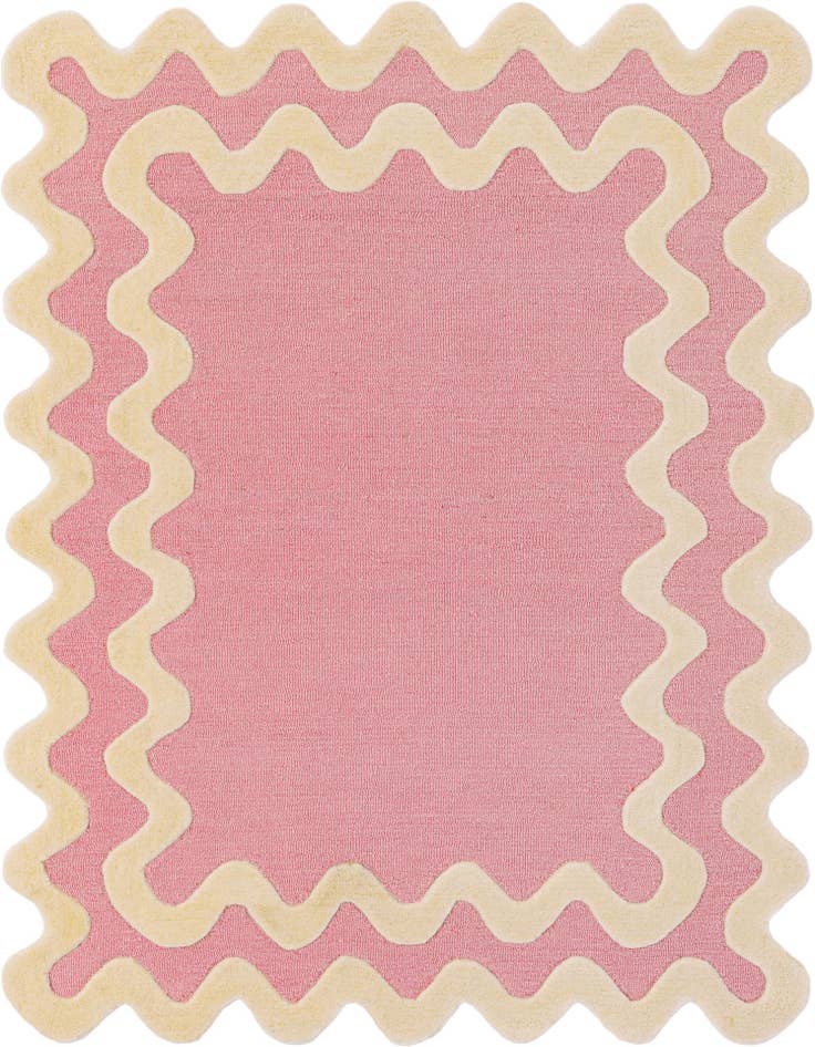 Detail image of 4' 1 x 6' 1 Happy Rugs Wiggles Wool
