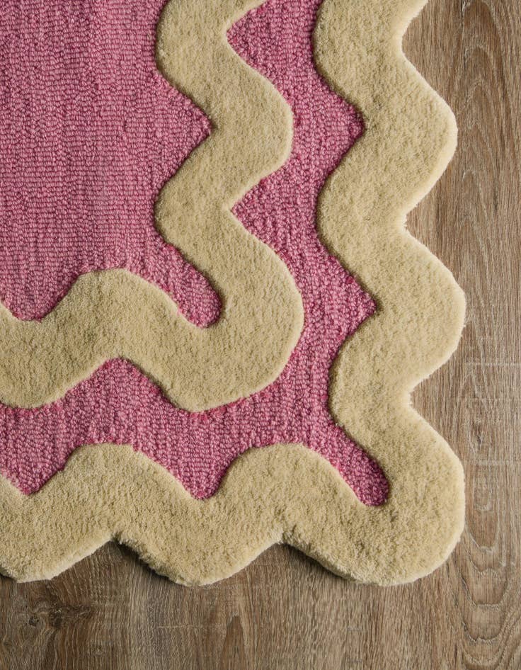 Detail image of 5' 1 x 8' Happy Rugs Wiggles Wool