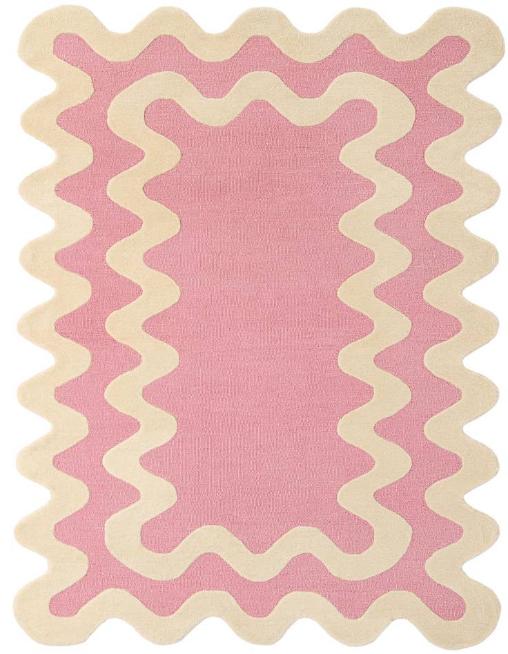 Detail image of 5' 1 x 8' Happy Rugs Wiggles Wool