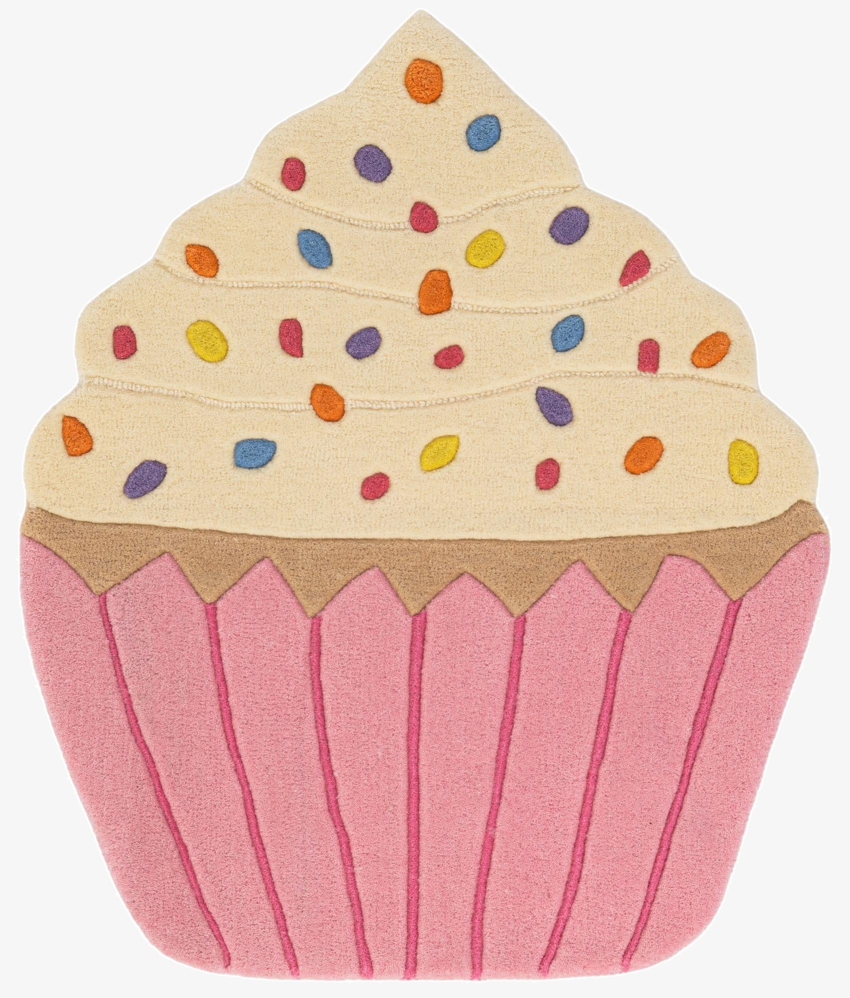 2' 9 x 3' 1 Happy Rugs Cupcake Wool