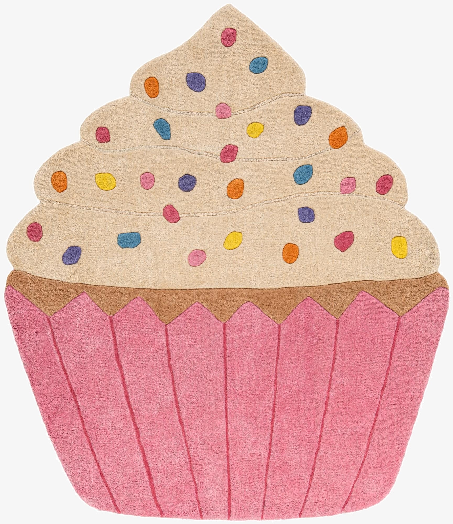 5' 4 x 6' 1 Happy Rugs Cupcake Wool