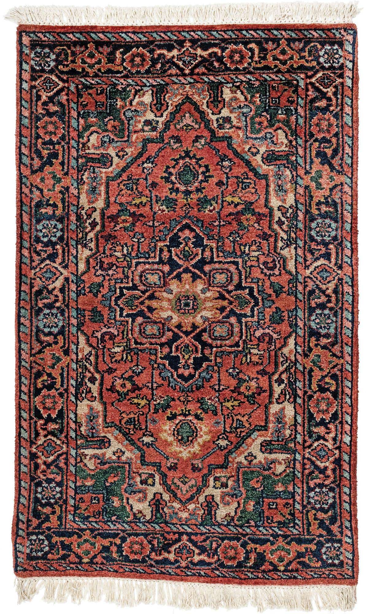 3' 2 x 5' 2 Hand Knotted Heriz Wool Rug