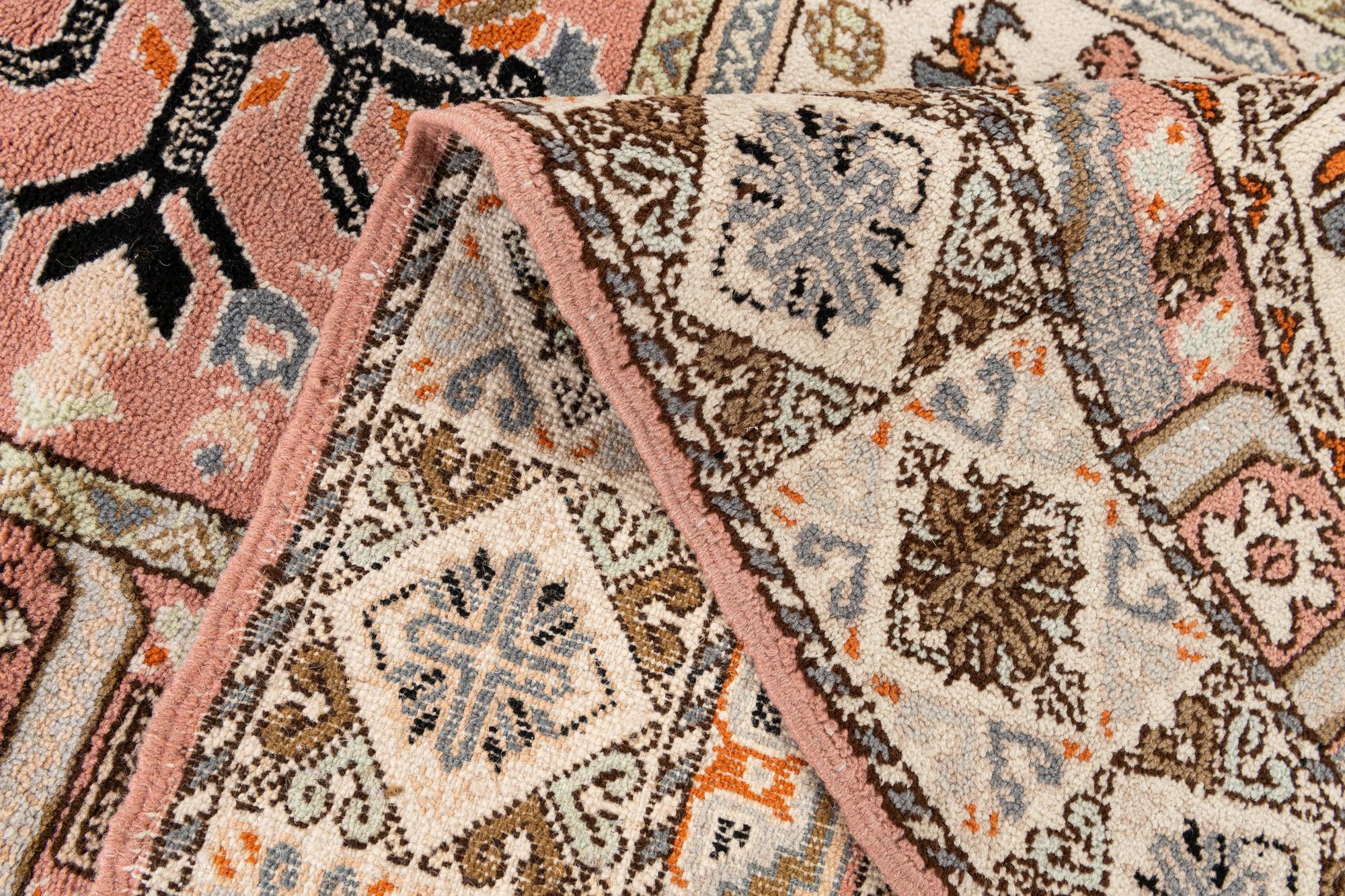 6' 6 x 10' 2 Hand Knotted Heriz Wool Rug