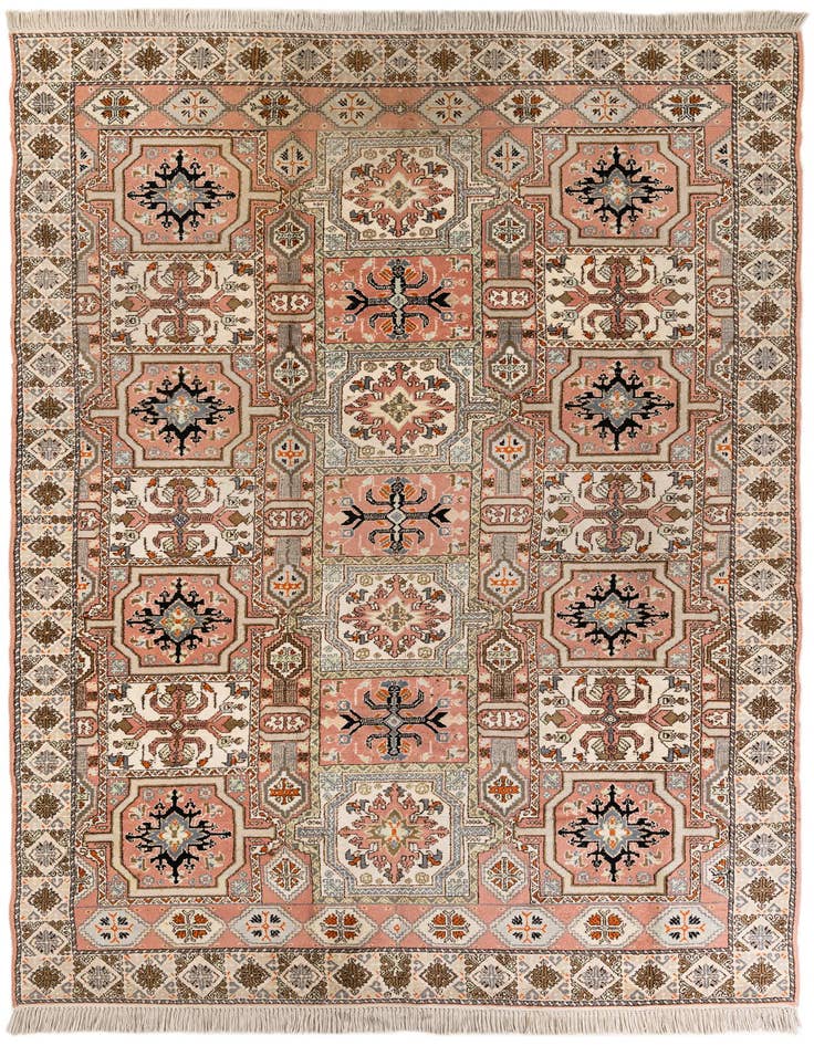 Detail image of 6' 6 x 10' 2 Hand Knotted Heriz Wool Rug