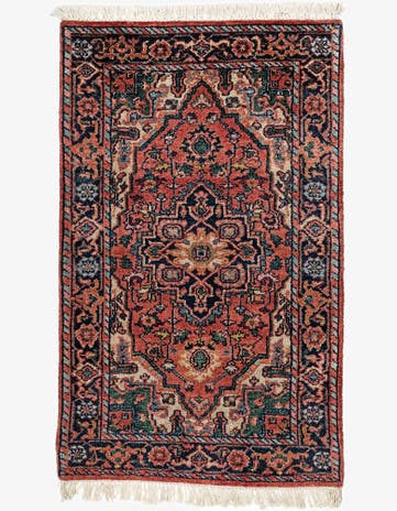3' 2 x 5' 2 Hand Knotted Heriz Wool Rug