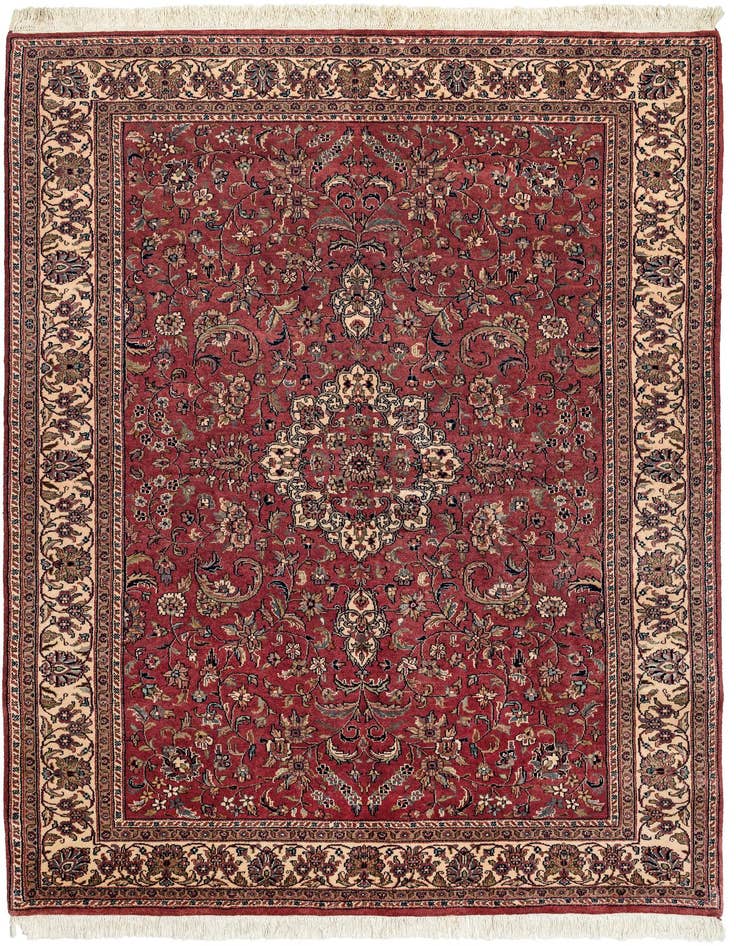 Detail image of 5' 7 x 8' 2 Hand Knotted Isfahan Wool Rug