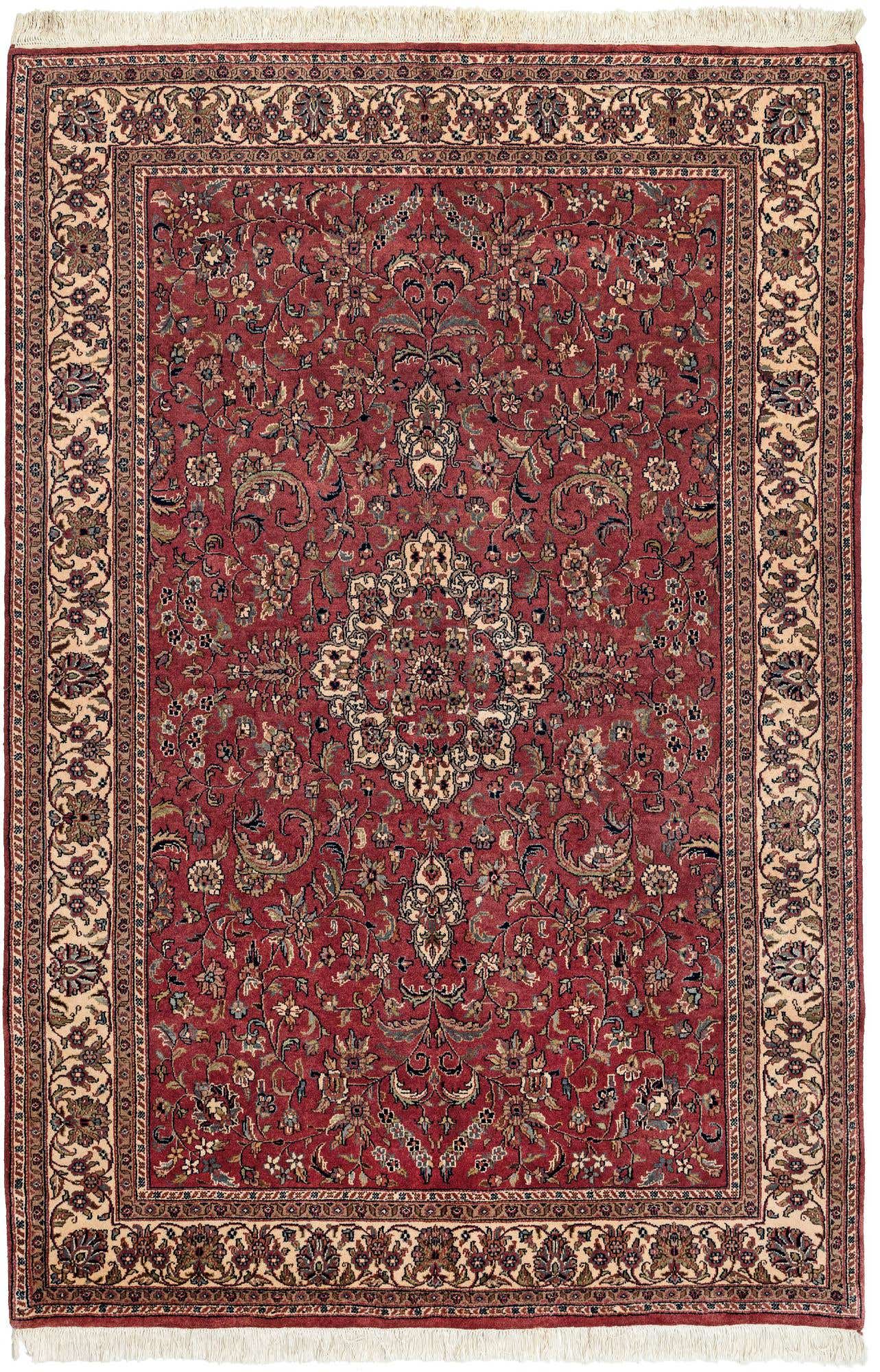 5' 7 x 8' 2 Hand Knotted Isfahan Wool Rug