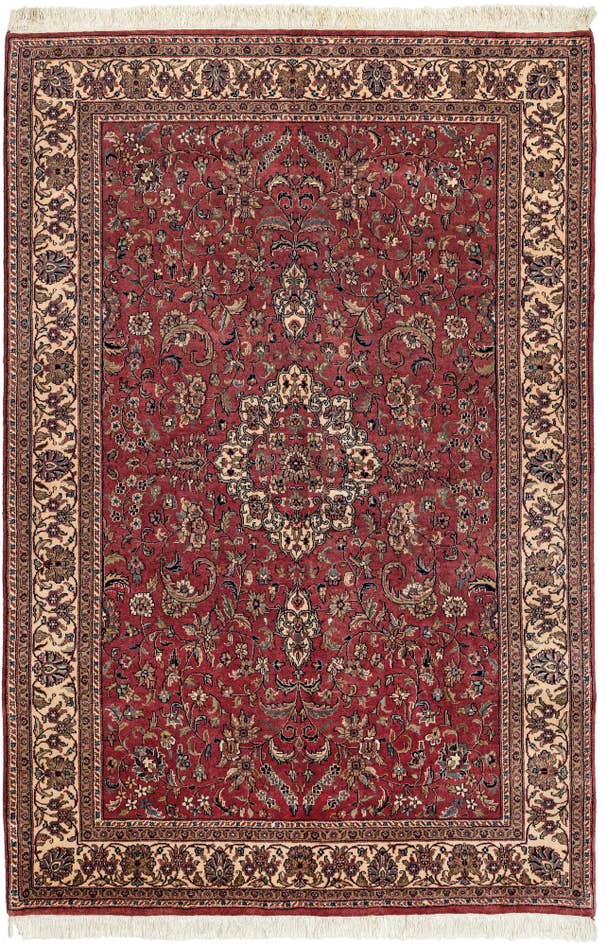 Detail image of 5' 7 x 8' 2 Hand Knotted Isfahan Wool Rug