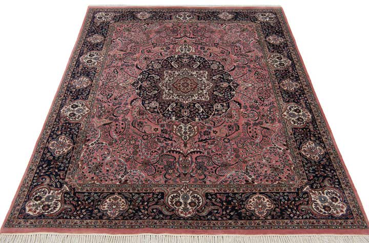 6' 6 x 8' 1 Hand Knotted Isfahan Oriental Wool Rug