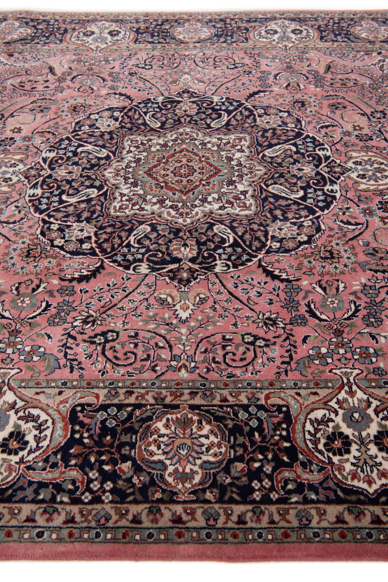 6' 6 x 8' 1 Hand Knotted Isfahan Oriental Wool Rug