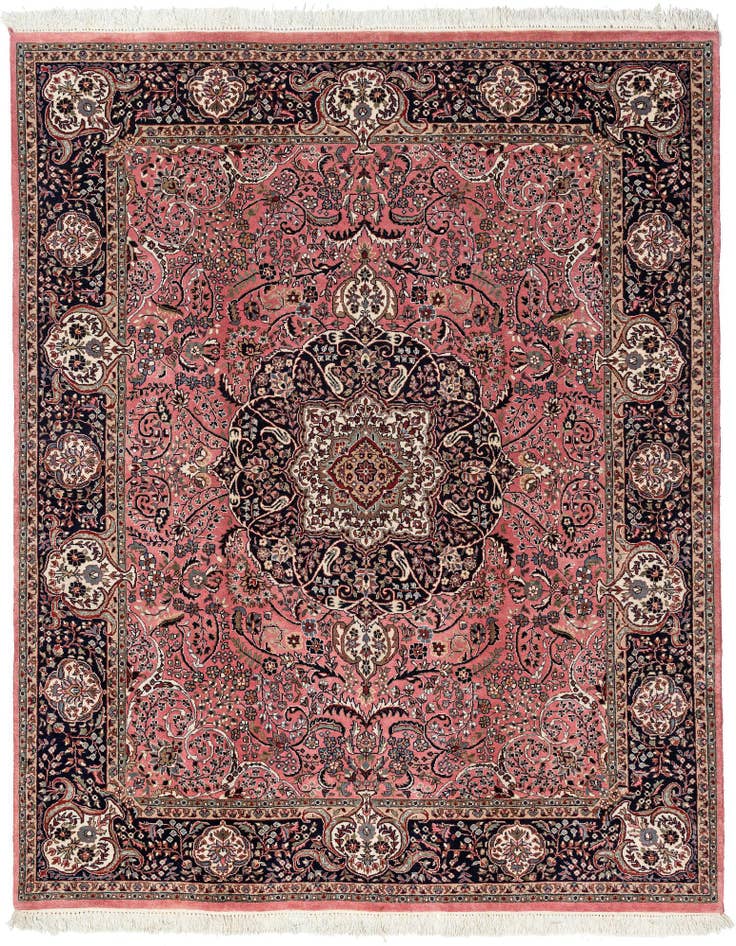 Detail image of 6' 6 x 8' 1 Hand Knotted Isfahan Oriental Wool Rug