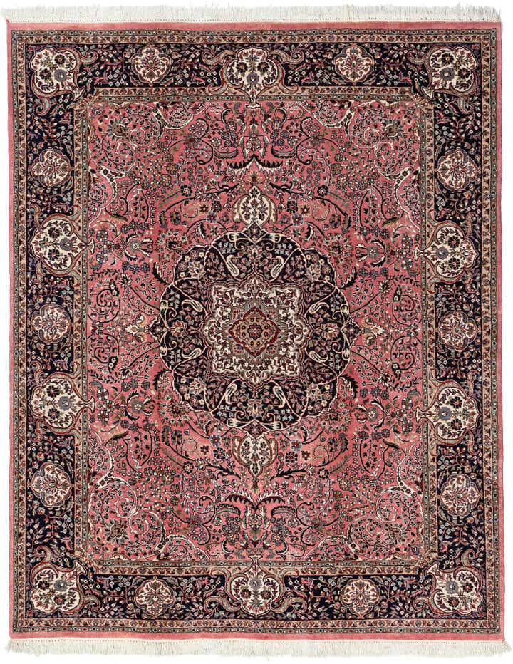 6' 6 x 8' 1 Hand Knotted Isfahan Oriental Wool Rug