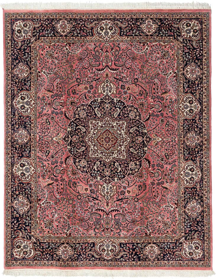 Detail image of 6' 6 x 8' 1 Hand Knotted Isfahan Oriental Wool Rug