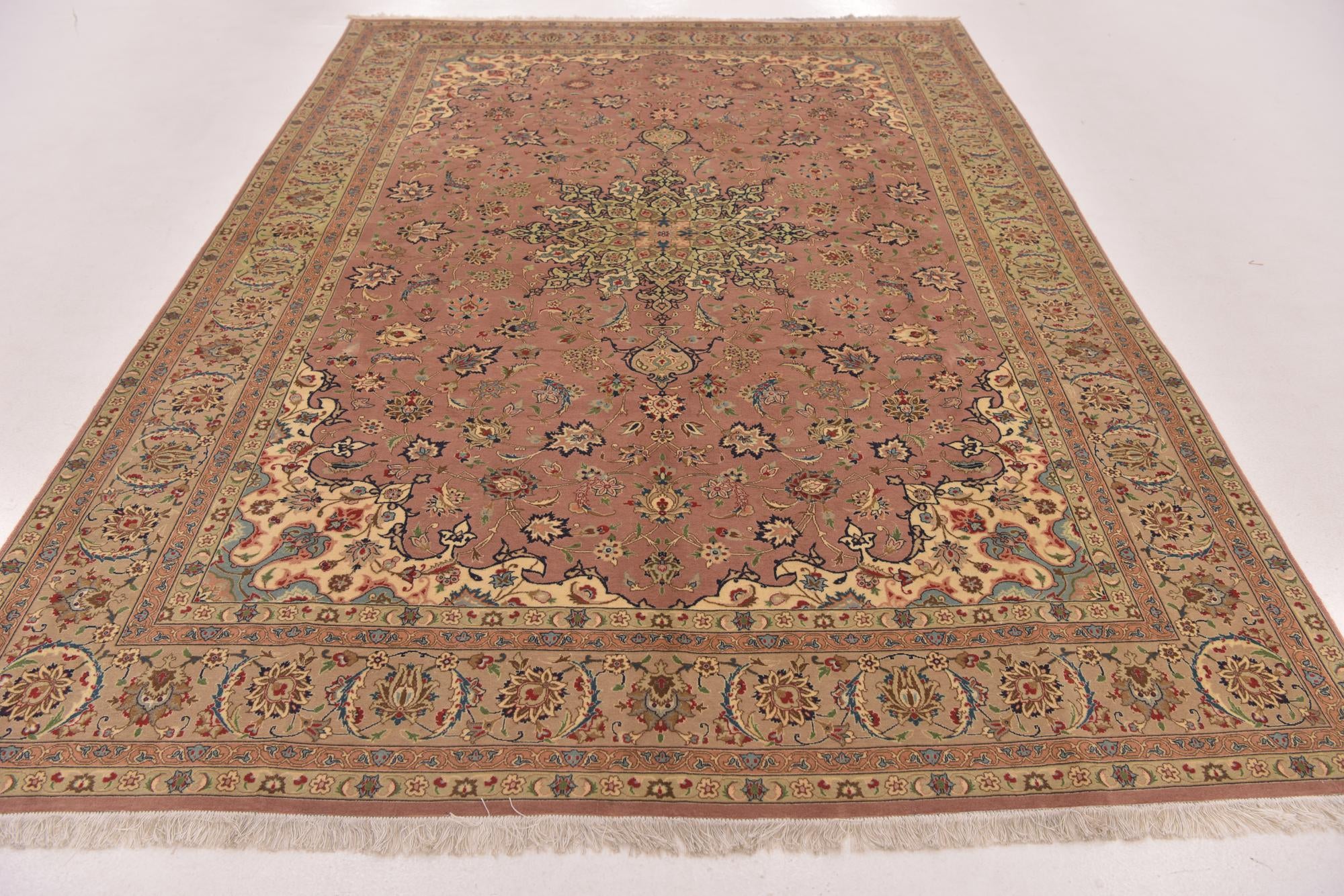 6' 8 x 9' 8 Hand Knotted Isfahan Persian Rug
