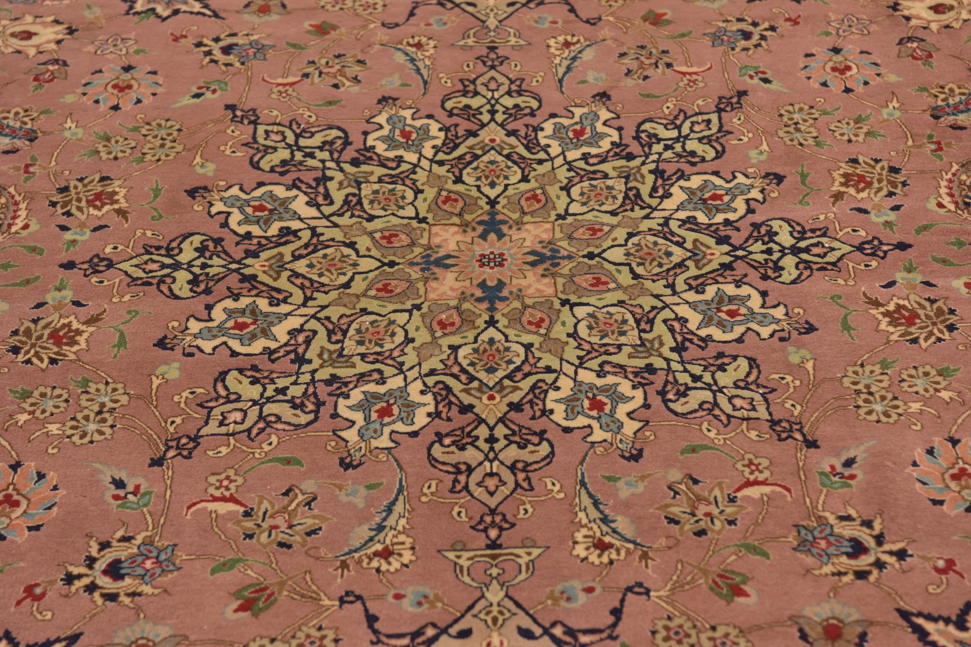 6' 8 x 9' 8 Hand Knotted Isfahan Persian Rug