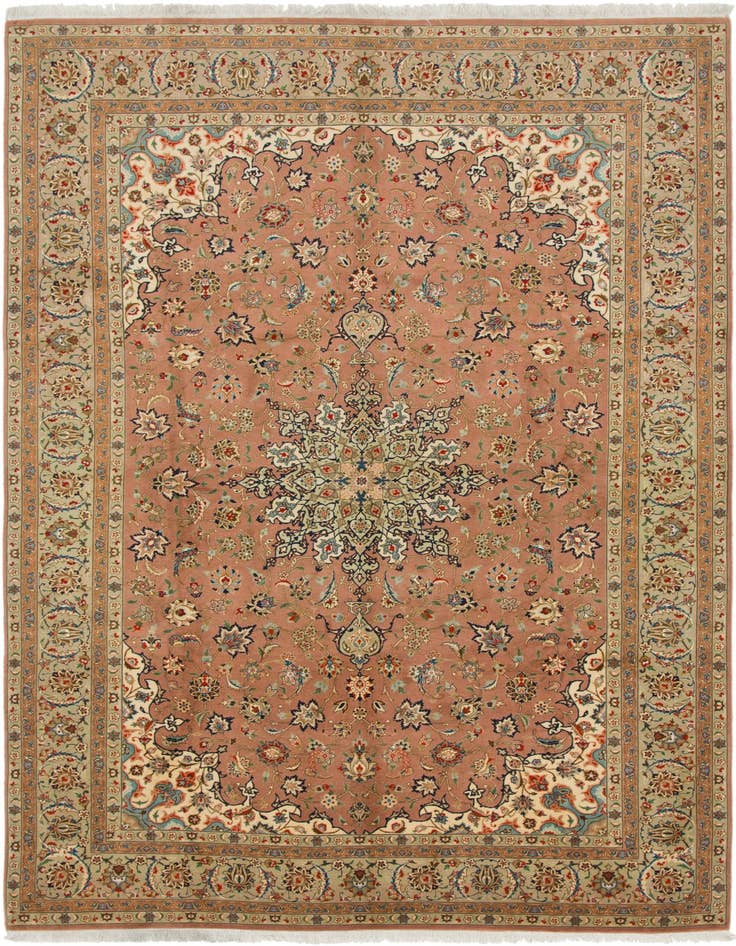Detail image of 6' 8 x 9' 8 Hand Knotted Isfahan Persian Rug