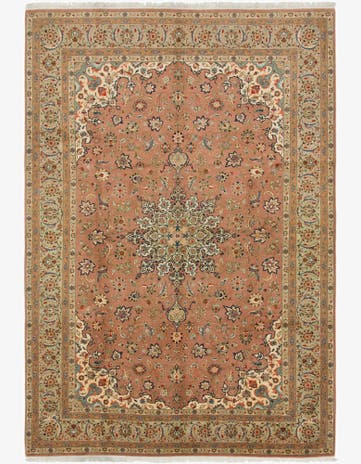 6' 8 x 9' 8 Hand Knotted Isfahan Persian Rug