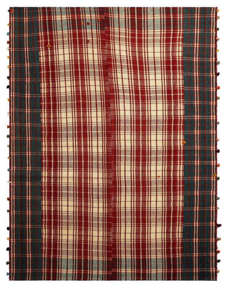 Detail image of 4' 8 x 6' 5 Jajim Wool Rug