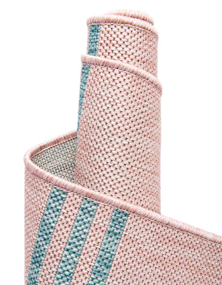 Detail image of Custom Pink  Washable Jill Zarin Indoor / Outdoor Rug