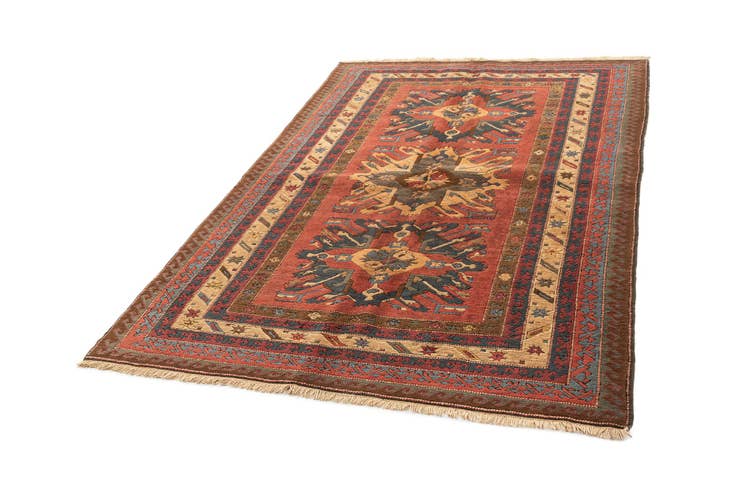 Detail image of 5' 2 x 7' 10 Hand Knotted Kars Wool Rug