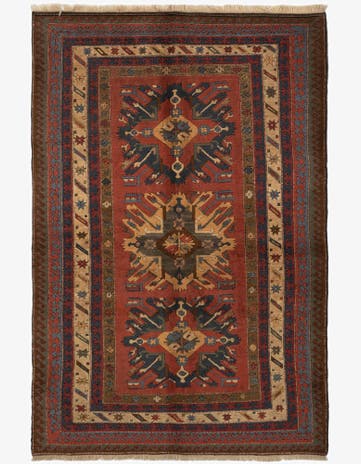 5' 2 x 7' 10 Hand Knotted Kars Wool Rug