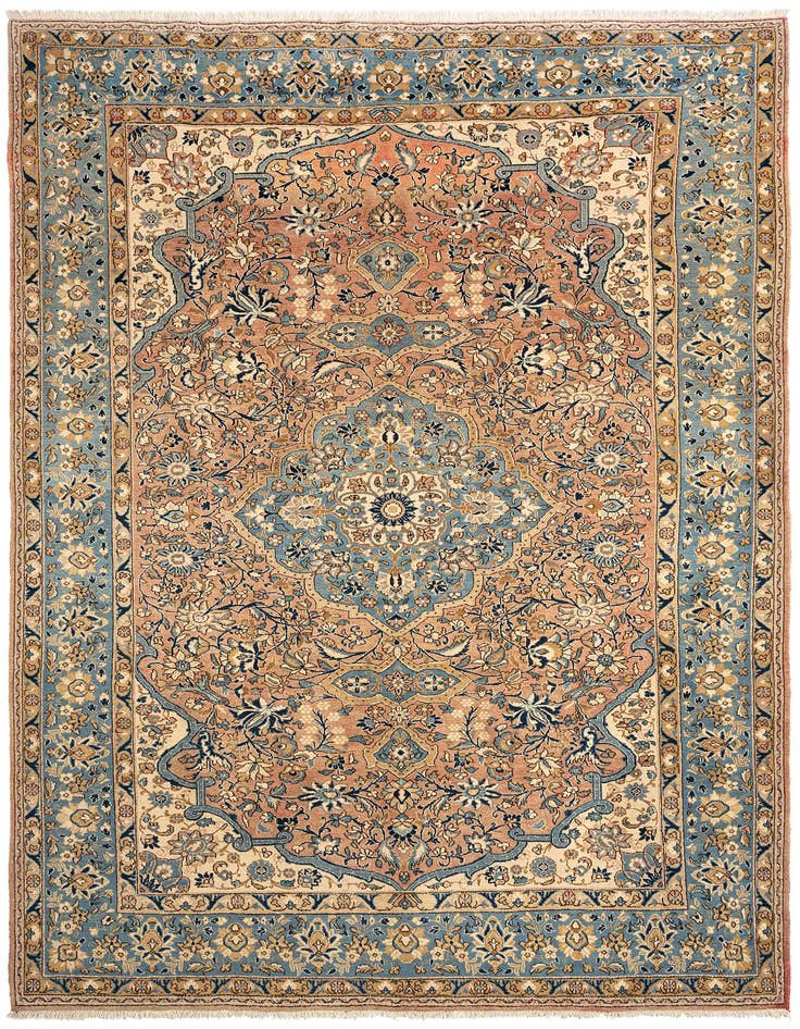 Detail image of 7' 5 x 10' 10 Kashan Wool Rug
