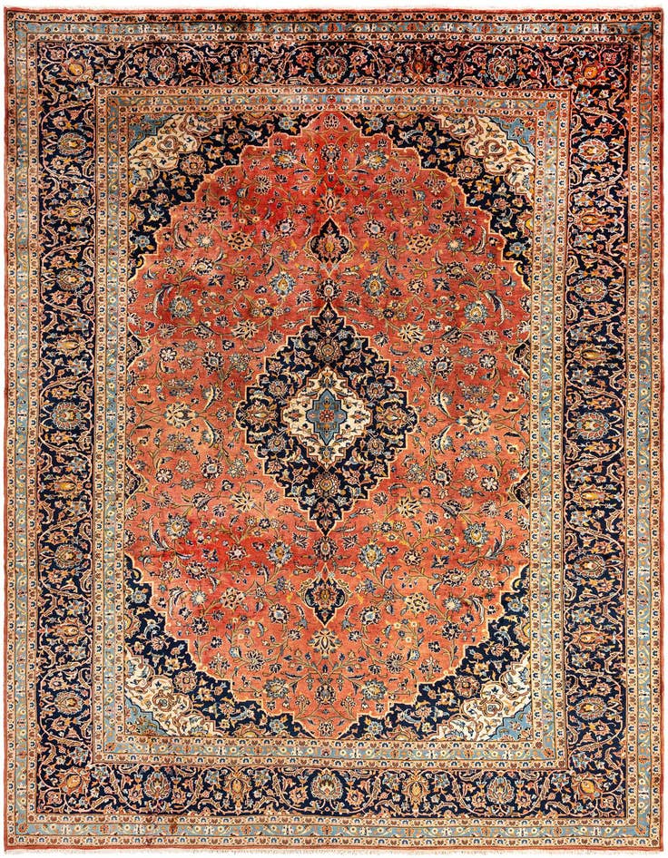 Detail image of 9' 11 x 13' 2 Kashan Wool Rug