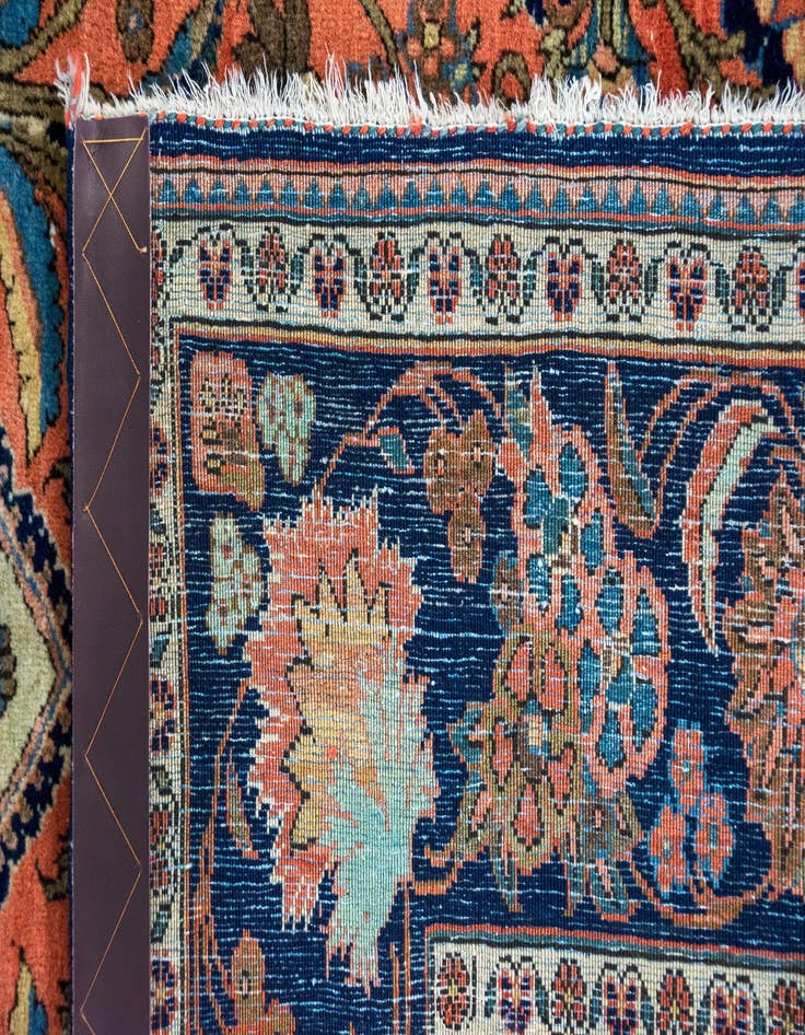Detail image of 4' 3 x 6' 6 Hand Knotted Kashan Persian Wool Rug