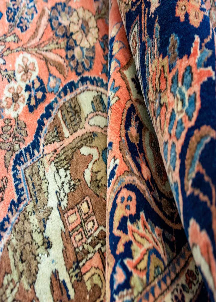 4' 3 x 6' 6 Hand Knotted Kashan Persian Wool Rug