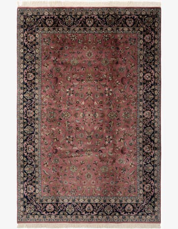 6' 6 x 9' 10 Hand Knotted Kashan Wool Rug