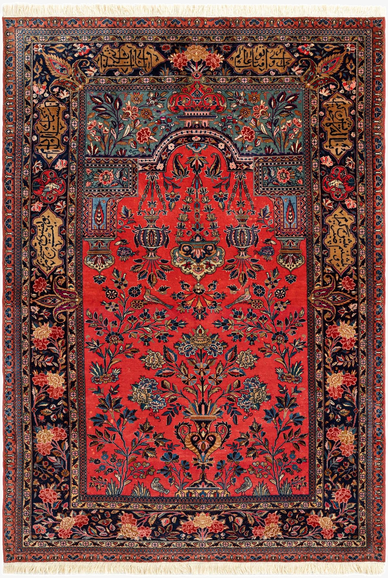 135cm x 200cm Kashan Wool Rug