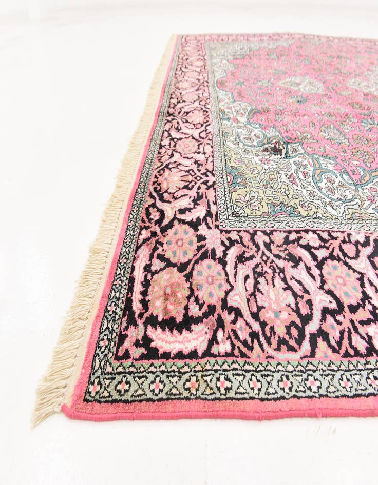 Detail image of 7' 9 x 11' Hand Knotted Kashmir Oriental Rug