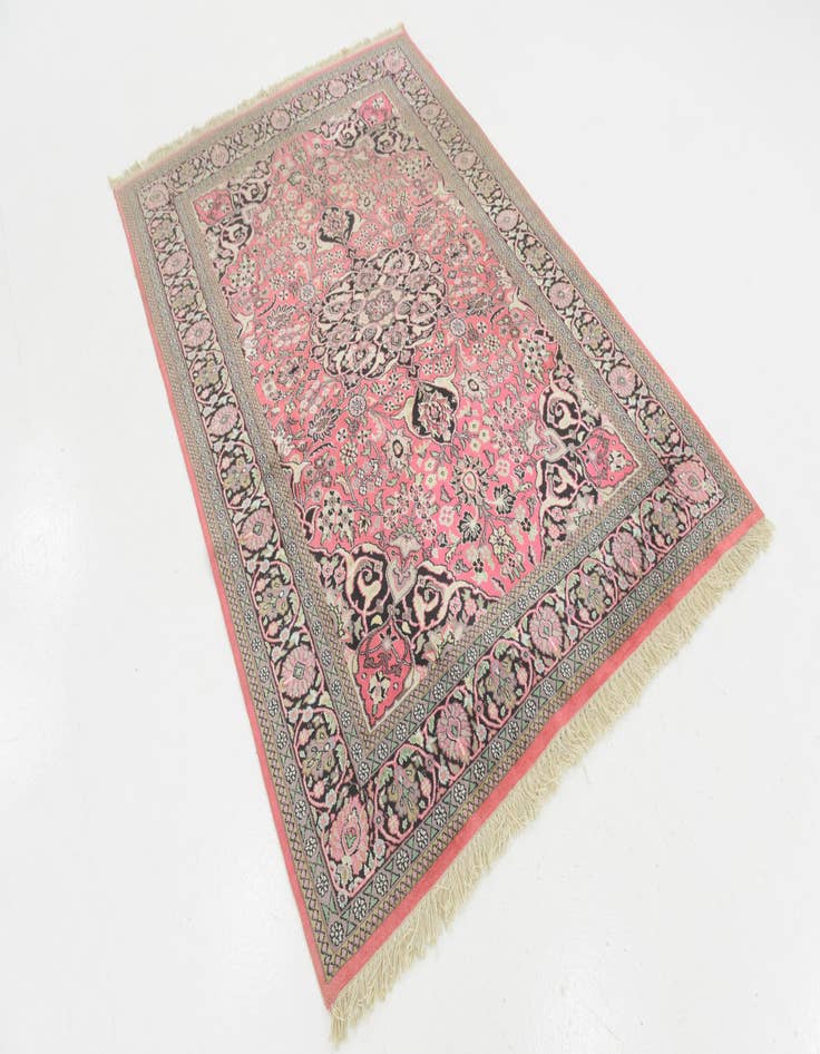 Detail image of 4' 10 x 7' 2 Hand Knotted Kashmir Oriental Rug