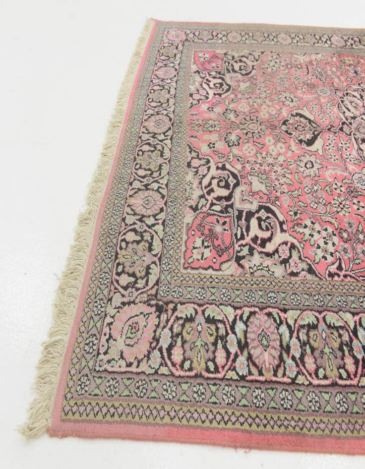 Detail image of 4' 10 x 7' 2 Hand Knotted Kashmir Oriental Rug