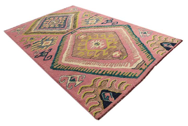 6' 5 x 9' 9 Hand Knotted Kazak Rug