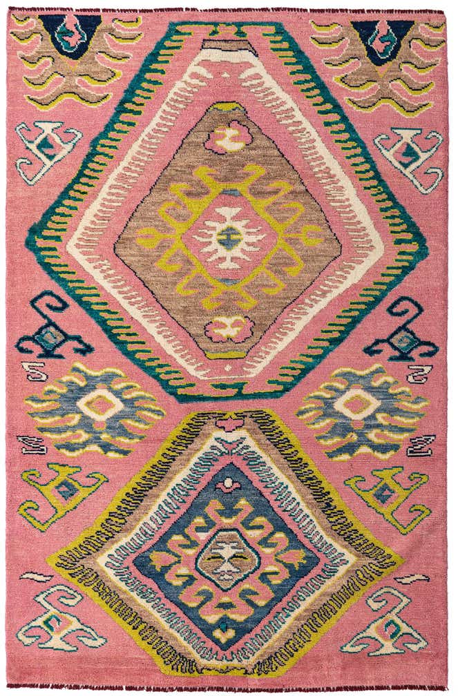 6' 5 x 9' 9 Hand Knotted Kazak Rug